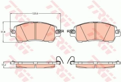 Тормозные колодки для Mazda TRW GDB2122 фото товара