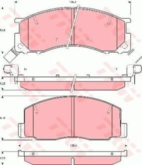 Гальмівні колодки, дискові для Toyota TRW GDB3086 фото товару
