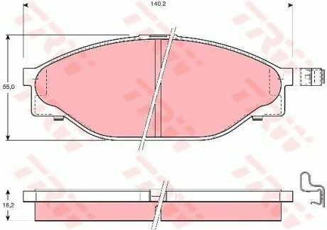Гальмівні колодки, дискові для TRW GDB3109 фото товару