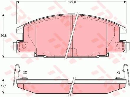 Гальмівні колодки, дискові для TRW GDB3161 фото товару