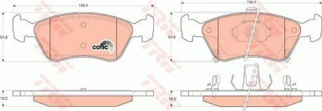 Гальмівні колодки, дискові для TRW GDB3163 фото товару