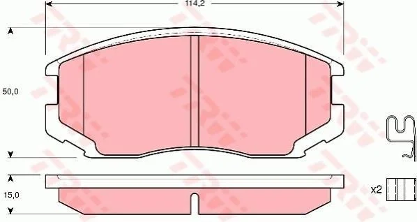 <strong>Гальмівні колодки TRW GDB3214 (фото 1)</strong>