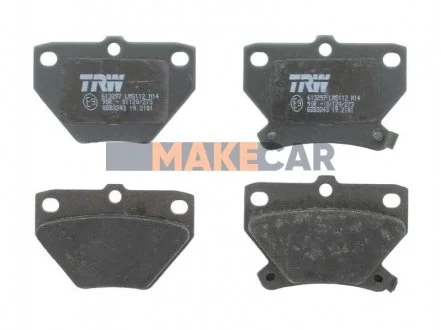 Комплект гальмівних колодок з 4 шт. дисків для Toyota, Lexus, Honda TRW GDB3243 фото товару