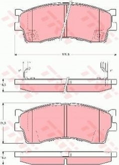 Купити Комплект гальмівних колодок, дискове гальмо TRW GDB3245 за низькою ціною в Україні (фото 1)