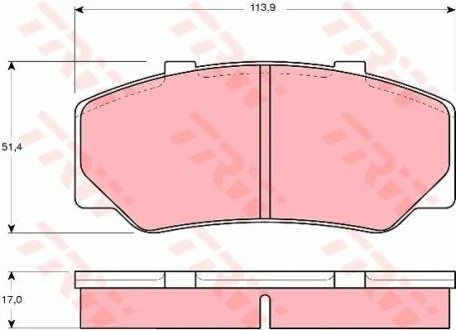 Гальмівні колодки дискові UMM - VOLVO Alter T/740/740 Estate/Combi/760/760 Estate/Combi/78 для TRW GDB329 фото товару