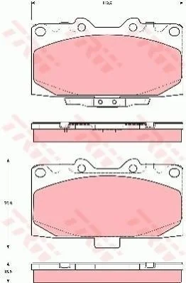 <strong>Комплект гальмівних колодок, дискове гальмо TRW GDB3307 (фото 1)</strong>