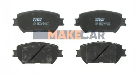 Комплект гальмівних колодок, дискове гальмо для Toyota, Lexus, Daihatsu TRW GDB3314 фото товару