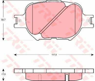 Гальмівні колодки TRW GDB3316 фото товару