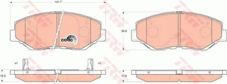 Гальмівні колодки для TRW GDB3325 фото товару