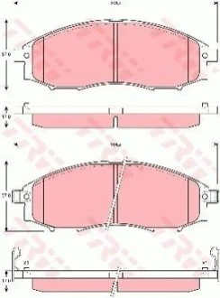 Гальмівні колодки для TRW GDB3340 фото товару