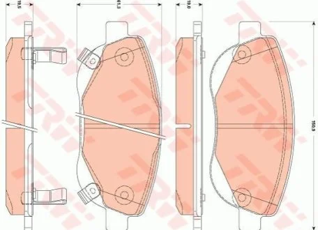 Гальмівні колодки для Toyota TRW GDB3511 фото товару