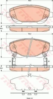 Гальмівні колодки для Toyota TRW GDB3518 фото товару