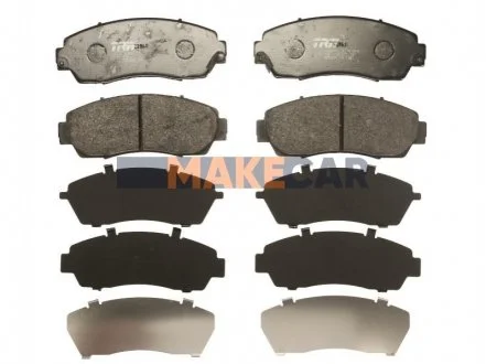 Комплект гальмівних колодок, дискове гальмо для Honda, Great Wall, Haval, Acura TRW GDB3581 фото товару