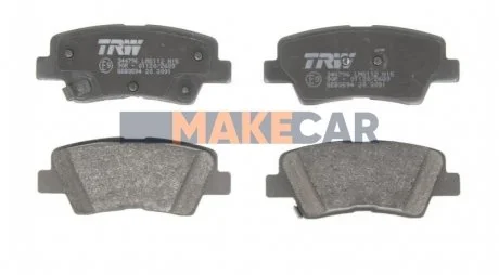 Комплект гальмівних колодок, дискове гальмо для Hyundai, KIA TRW GDB3594 фото товару