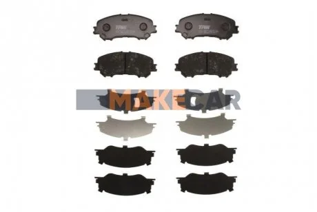 Комплект гальмівних колодок для Nissan, Renault TRW GDB3622 фото товару