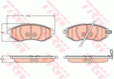 Гальмівні колодки TRW GDB3634