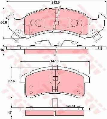 <strong>Гальмівні колодки, дискові TRW GDB4000 (фото 1)</strong>