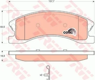 Гальмівні колодки для TRW GDB4133 фото товару