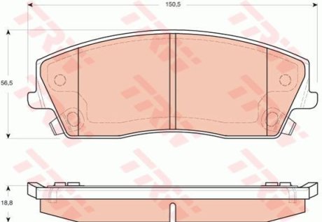 Гальмівні колодки TRW GDB4140