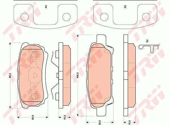 <strong>Гальмівні колодки, дискові TRW GDB4143 (фото 1)</strong>