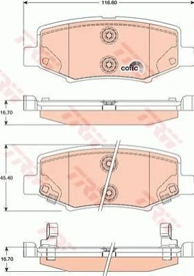 <strong>Гальмівні колодки TRW GDB4145 (фото 1)</strong>