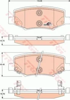 Гальмівні колодки для TRW GDB4145 фото товару
