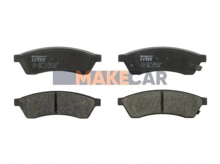 Комплект гальмівних колодок, дискове гальмо для Daewoo, Chevrolet, Dodge TRW GDB4172 фото товару