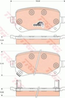 Колодки тормозные дисковые COTEC TRW GDB4176 фото товара