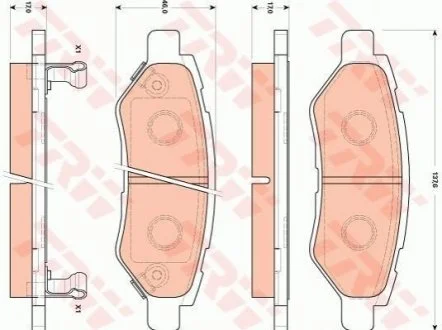 Гальмівні колодки для TRW GDB4602 фото товару