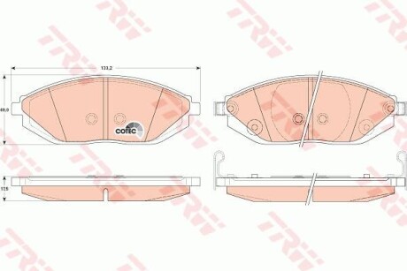 Гальмівні колодки TRW GDB4606 фото товару