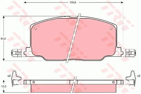 Гальмівні колодки, дискові для TRW GDB798 фото товару