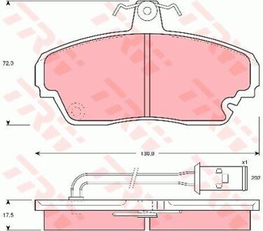 Гальмівні колодки TRW GDB851 фото товару