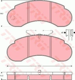 Гальмівні колодки, дискові для TRW GDB950 фото товару