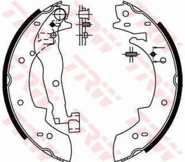 Гальмівна колодка VOLVO 340-360 ALFA ROMEO 33 BMW 3 (E30) PEUGEOT 204, 205 I, 304, 305 I, 405 I, 405 II RENAULT 16, 18, 18 VARIABLE, 20, 21, 25, 30, 5, CLIO I 1.0-Electric 09.65-12.00 для Alfa Romeo, Renault, Suzuki TRW GS6190 фото товару