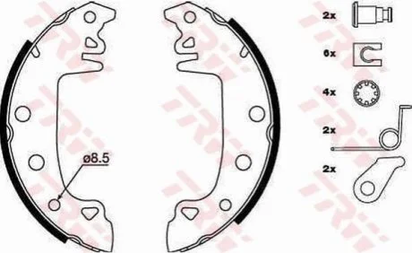 Гальмівні колодки для Citroen, Alfa Romeo, Renault, Dacia TRW GS8315 фото товару