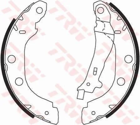 <strong>Колодки тормозные задние барабан.Renault Kangoo (97-)(D=228) TRW GS8655 (фото 1)</strong>
