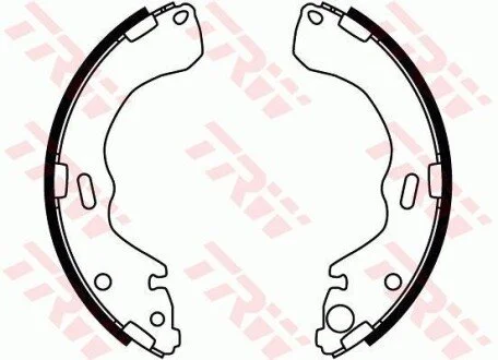 Гальмівні колодки, барабанні для Mazda, Ford TRW GS8664 фото товару