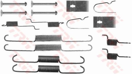 Монтажний к-кт барабанних колодок TRW SFK348 фото товара