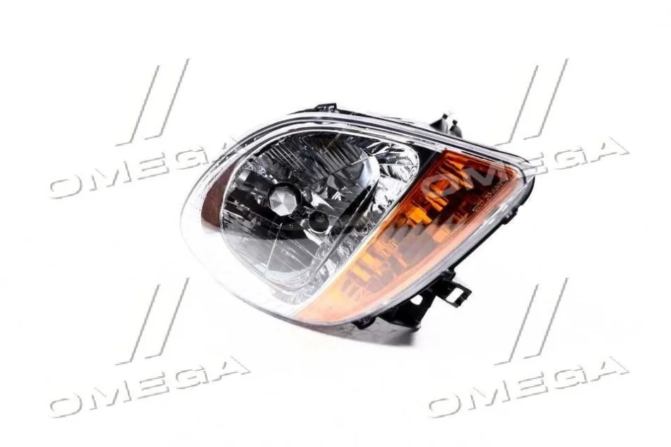 <strong>Фара правая Renault Kangoo, Nissan Kubistar (03-) H4 хром/желт. TYC 20-A361-A5-2B (фото 1)</strong>