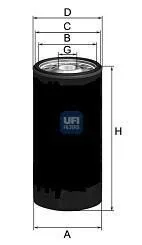 Фільтр масляний для UFI 2314400 фото товару