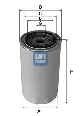 <strong>Фільтр масляний 2.5TD 10V, 2.5TD 8V FORD Scorpio 94-98; LAND ROVER Range Rover 88-94 UFI 23.164.02 (фото 1)</strong>