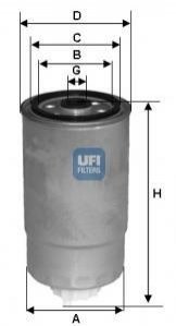 Топливный фильтр UFI 24.384.00 (фото 1)
