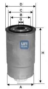 Паливний фільтр для UFI 24.384.00 фото товару