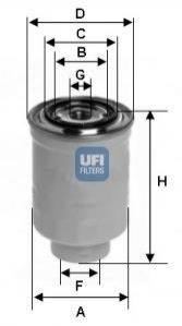 Фильтр топливный UFI 24.443.00 (фото 1)