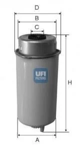 Паливний фільтр для UFI 24.455.00 фото товару