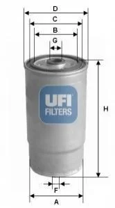 Паливний фільтр для UFI 24.460.00 фото товару