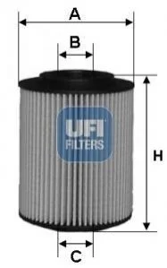 Фільтр масляний для UFI 25.075.00 фото товару