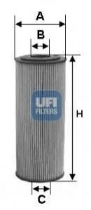 Масляний фільтр для UFI 25.155.00 фото товару