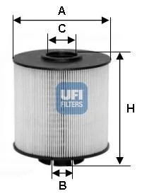Паливний фільтр для UFI 26.017.00 фото товару