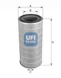 Повітряний фільтр для UFI 27.584.00 фото товару